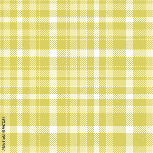 Plaid pattern seamless. Cool dull yellow & Vibrant light tan Tartan Fabric Design. 