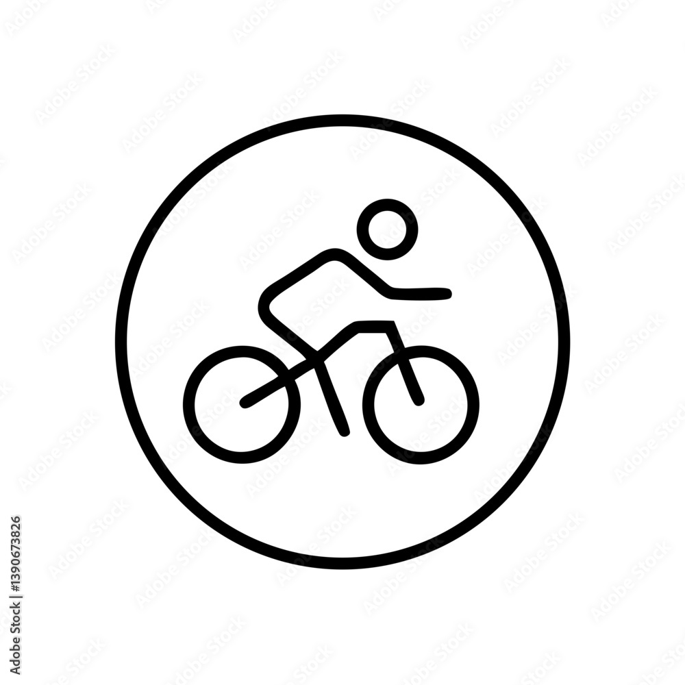 Cycling icon on a transparent background Cycling icon on a transparent background