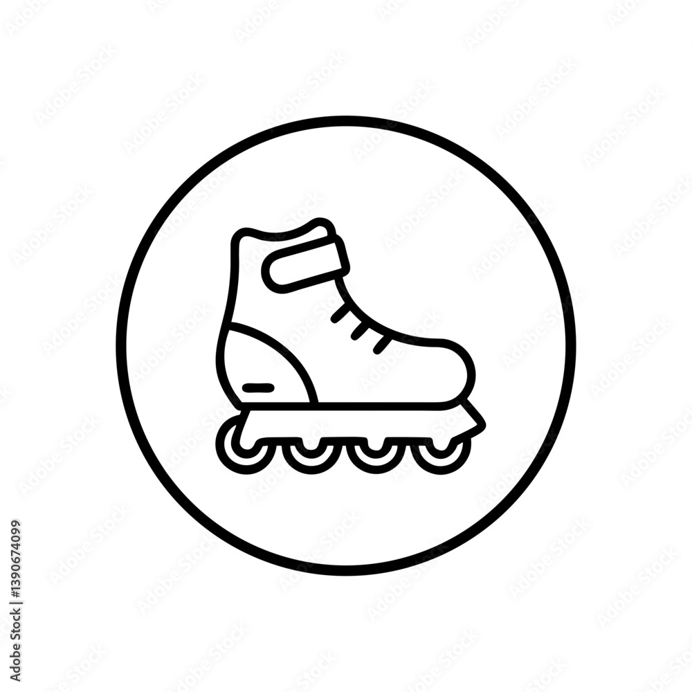 Rollerblade icon on transparent background Rollerblade icon on transparent background