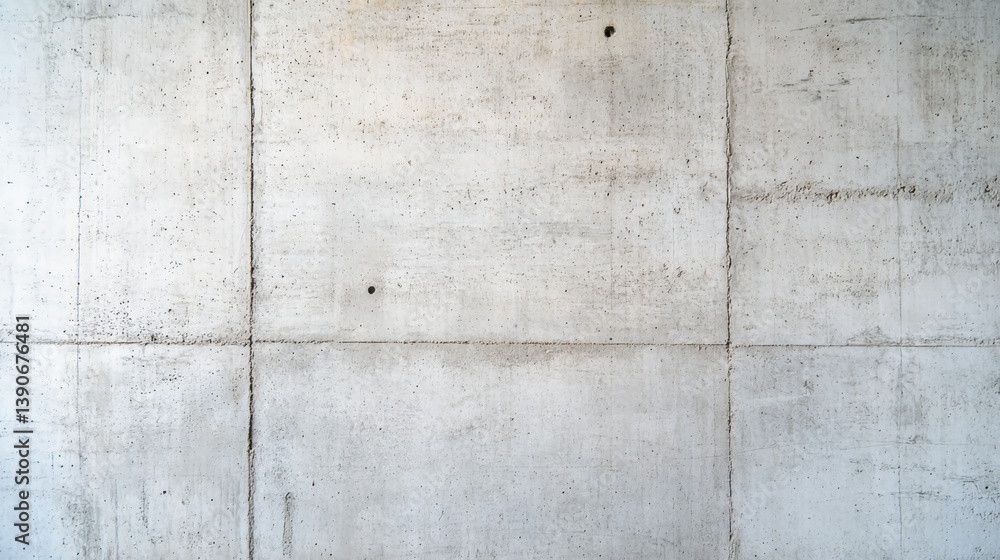 Naklejka premium Minimal Gray Concrete Wall with Grid Pattern