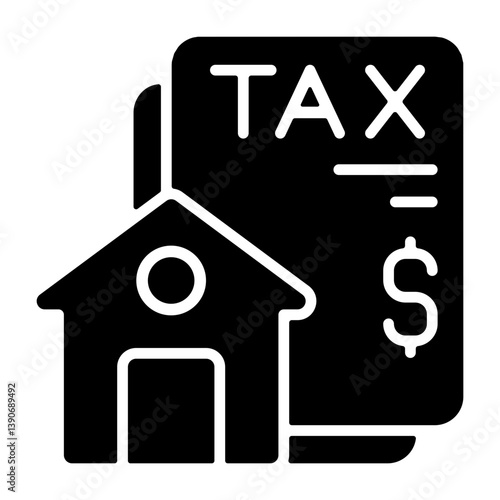 Property Tax Solid Solid Icon