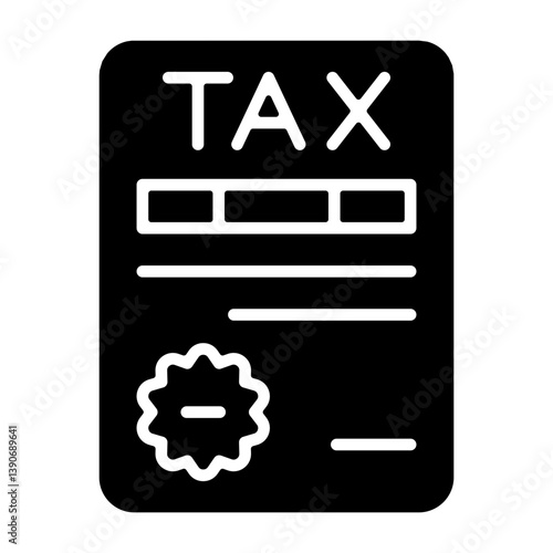 Tax Agreement Solid Solid Icon