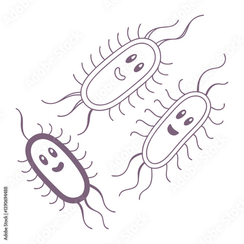 Virus, Bacteria & Microorganisms color vector 