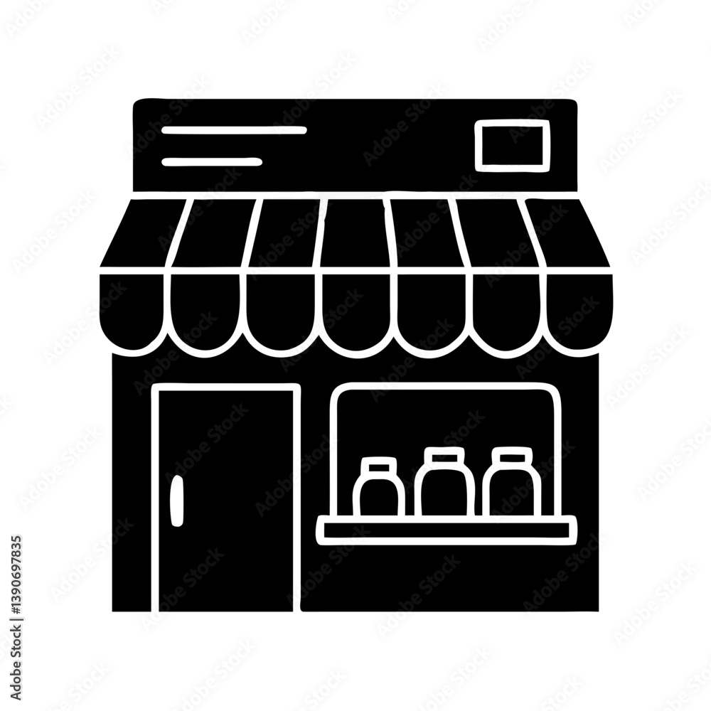 grocery shop glyph icon on transparent background
grocery shop glyph icon on transparent background