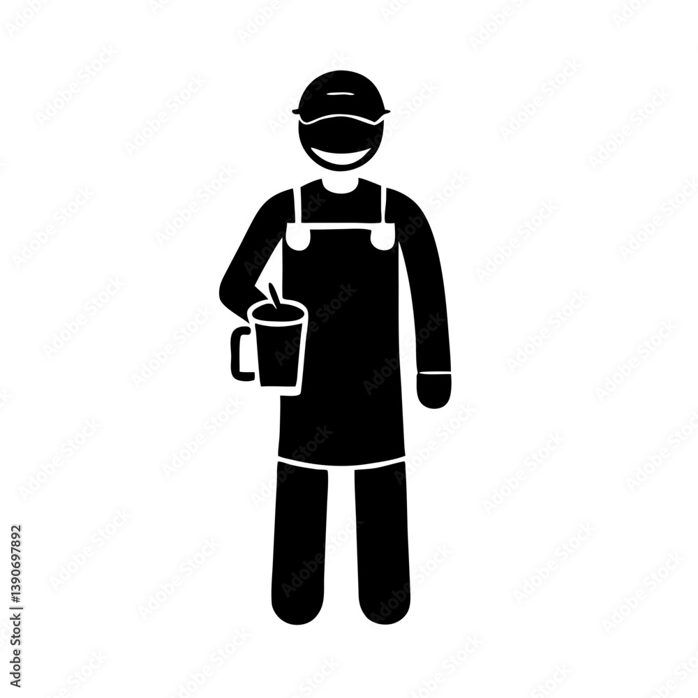 barista glyph icon isolated on transparent background
barista glyph icon isolated on transparent background