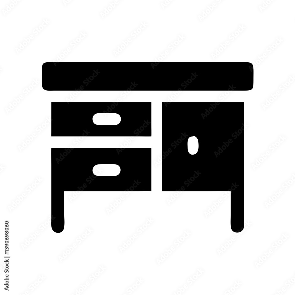 desk with drawers glyph icon isolated on transparent background
desk with drawers glyph icon isolated on transparent background