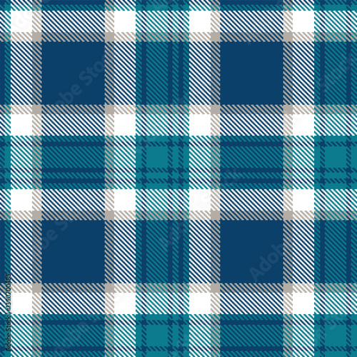 Pastel prussian blue Tartan patterns fabric texture. Contemporary Metallic ocean Seamless Tartan