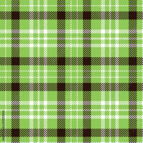 Fire nasty green Tartan patterns fabric texture. Contemporary Bright white Seamless Tartan