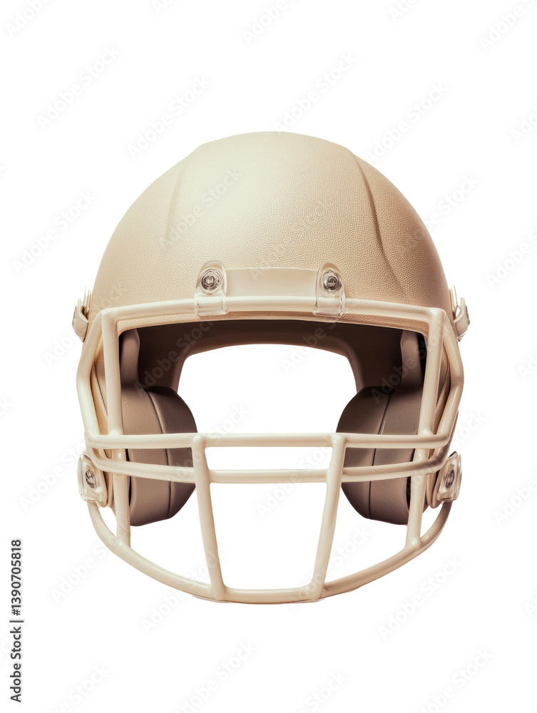 Fototapeta premium Action-packed football helmet cut out background for sports design studio environment clear viewpoint