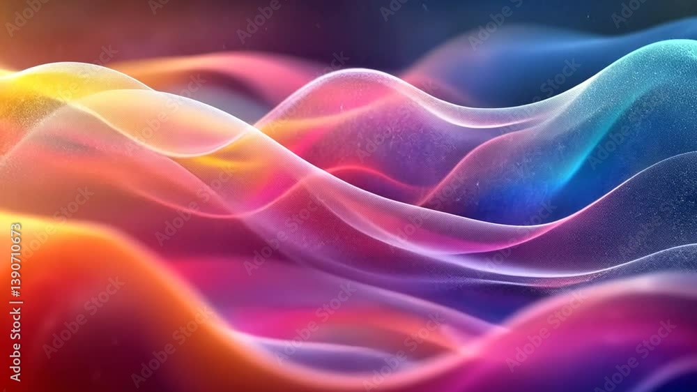 Abstract vibrant energy waves flowing with dynamic movement and sparkling particle effects Abstract vibrant energy waves flowing with dynamic movement and sparkling particle effects