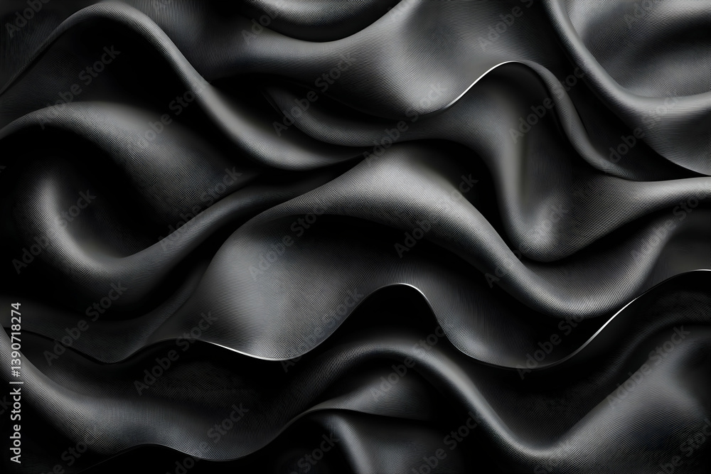 Fototapeta premium Dark Wave 3D Abstract Background