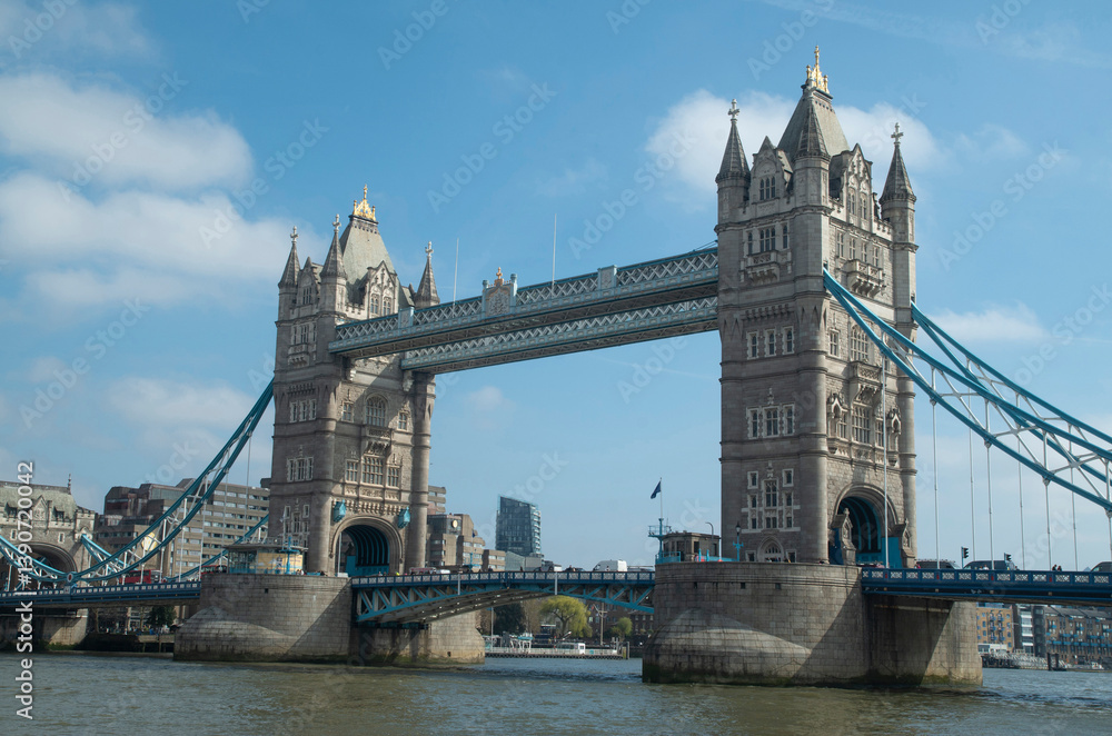 Fototapeta premium London Tower Bridge over the river Thames - close view.