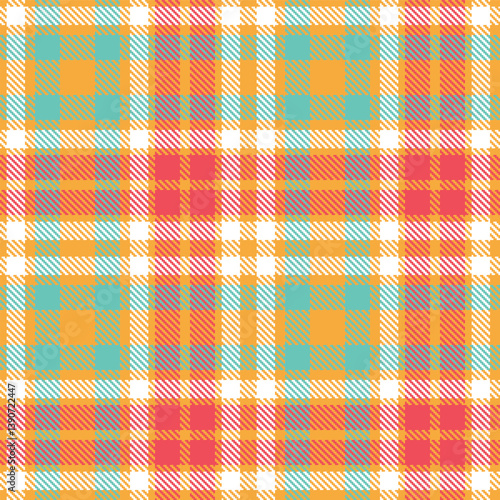 Highland butterscotch Tartan patterns fabric texture. Contemporary Bright white Seamless Tartan
