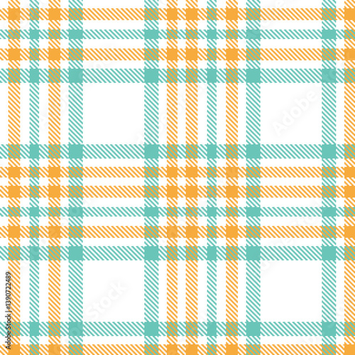 Contemporary Seamless Tartan featuring Muted white and Neon butterscotch Fabric Design