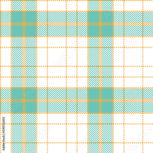 Muted butterscotch Seamless Tartan with Muted white accents Fabric Design
