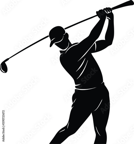 golfer hitting golf ball