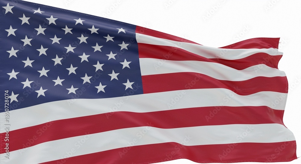 Obraz premium Waving stars and stripes of the USA, the American flag