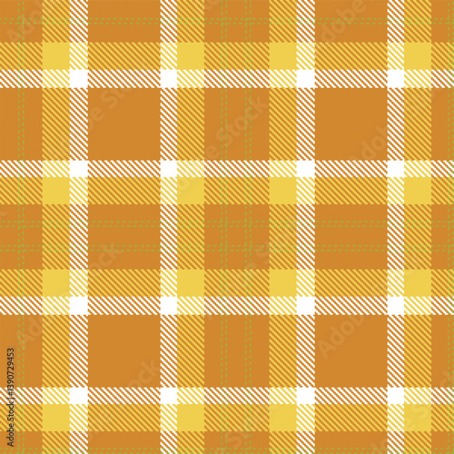 Contemporary Metallic dull orange & Dusty booger Seamless Tartan Fabric Design
