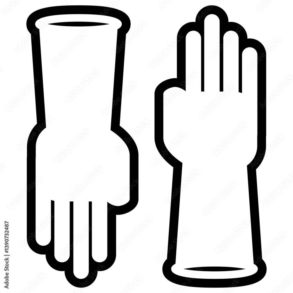 A Pair of Rubber Gloves Icon