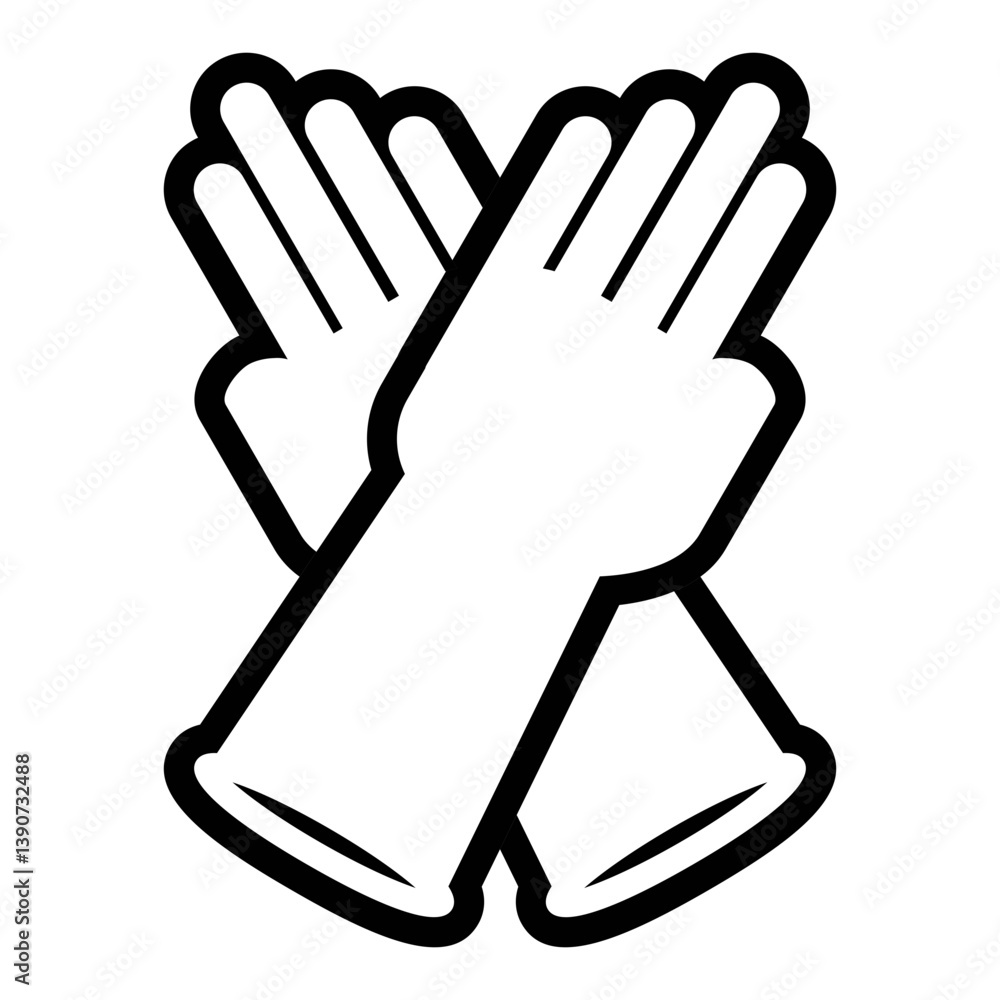 A Pair of Rubber Gloves Icon