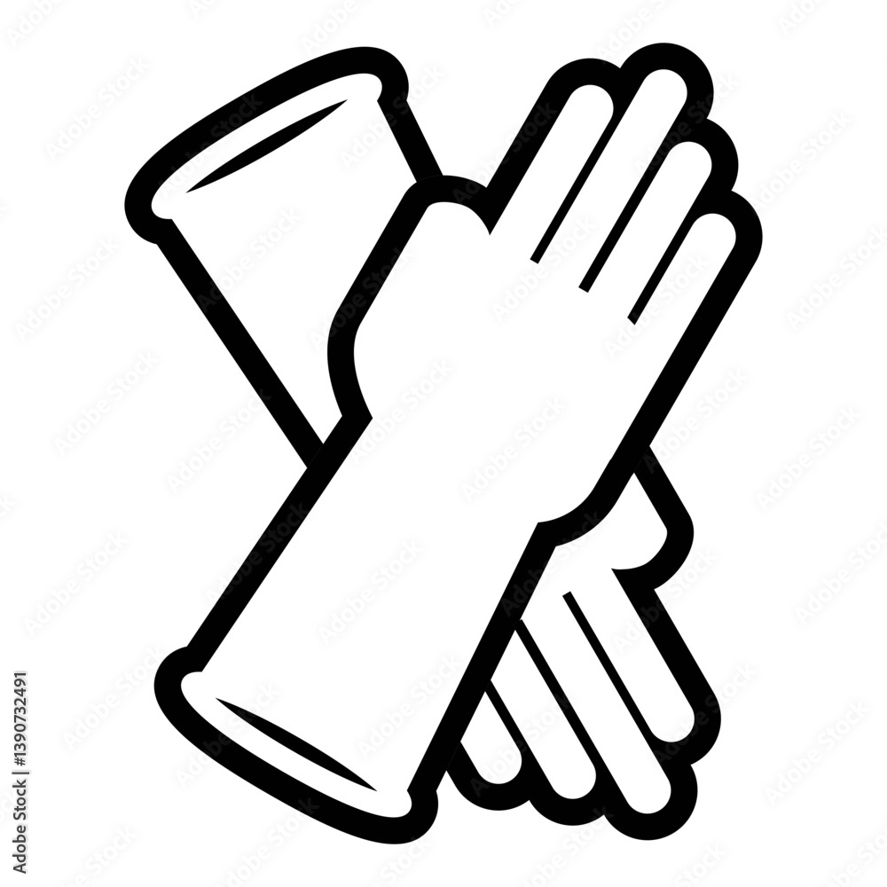 A Pair of Rubber Gloves Icon