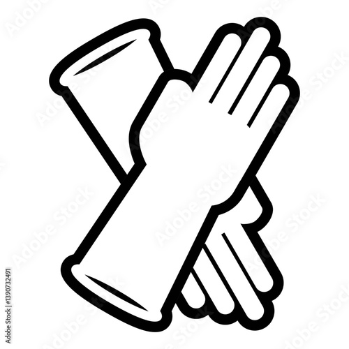 Obraz na płótnie A Pair of Rubber Gloves Icon w salonie