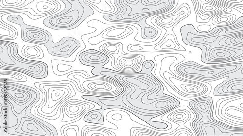 Abstract topographic lines. geographic grid map. topographic line contour map patterns background, Modern design with White background with topographic wavy pattern design. Vector illustration.
