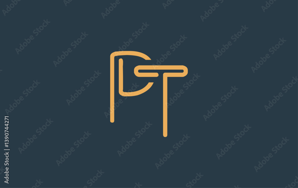 PT Minimalistic Line Art Logo Design with Abstract Lettering. Abstract minimalistic logo design featuring a sleek line art style. PT Minimalistic Line Art Logo Design with Abstract Lettering. Abstract minimalistic logo design featuring a sleek line art style.