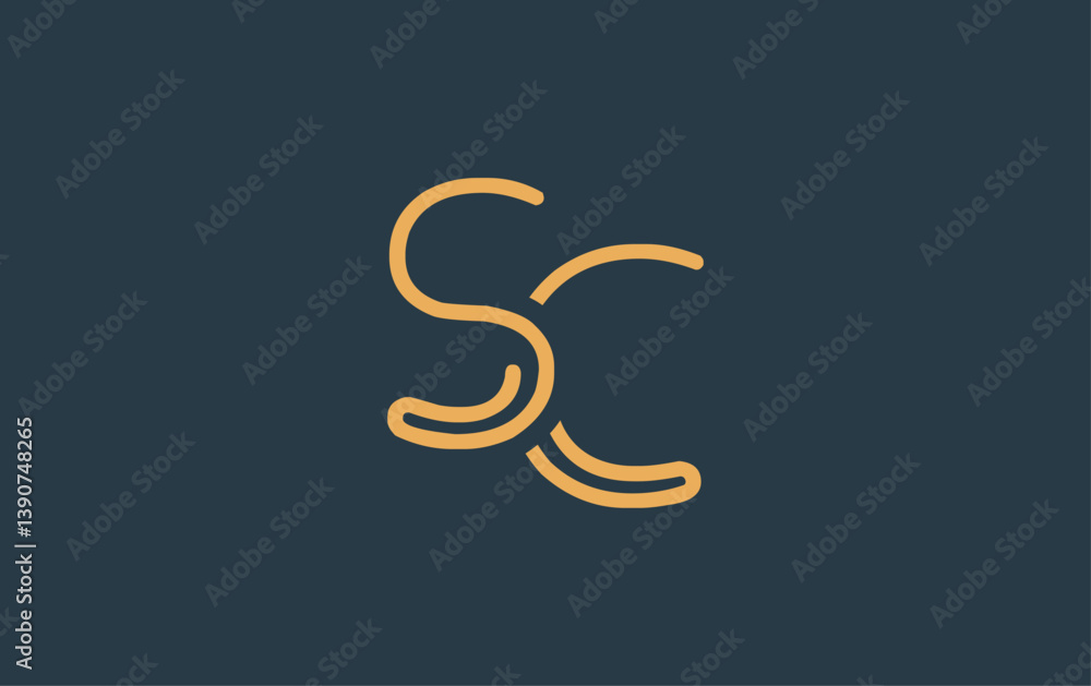 SC Minimalistic Line Art Logo Design with Abstract Lettering. Abstract minimalistic logo design featuring a sleek line art style. SC Minimalistic Line Art Logo Design with Abstract Lettering. Abstract minimalistic logo design featuring a sleek line art style.