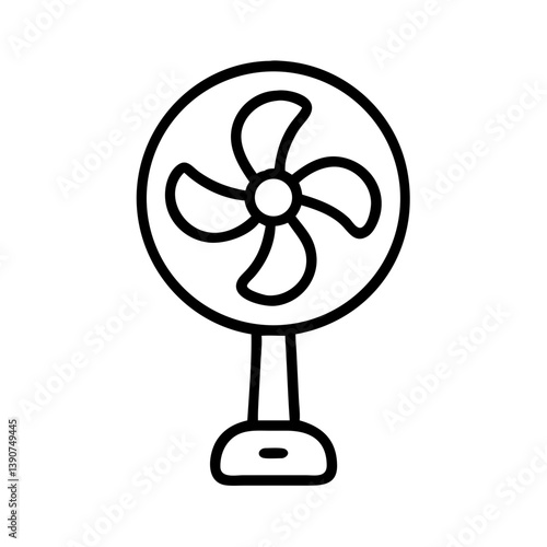 Fan illustration in minimalist style