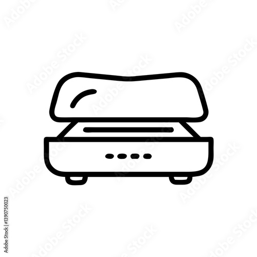 Sandwich maker icon design with sleek lines and minimal style