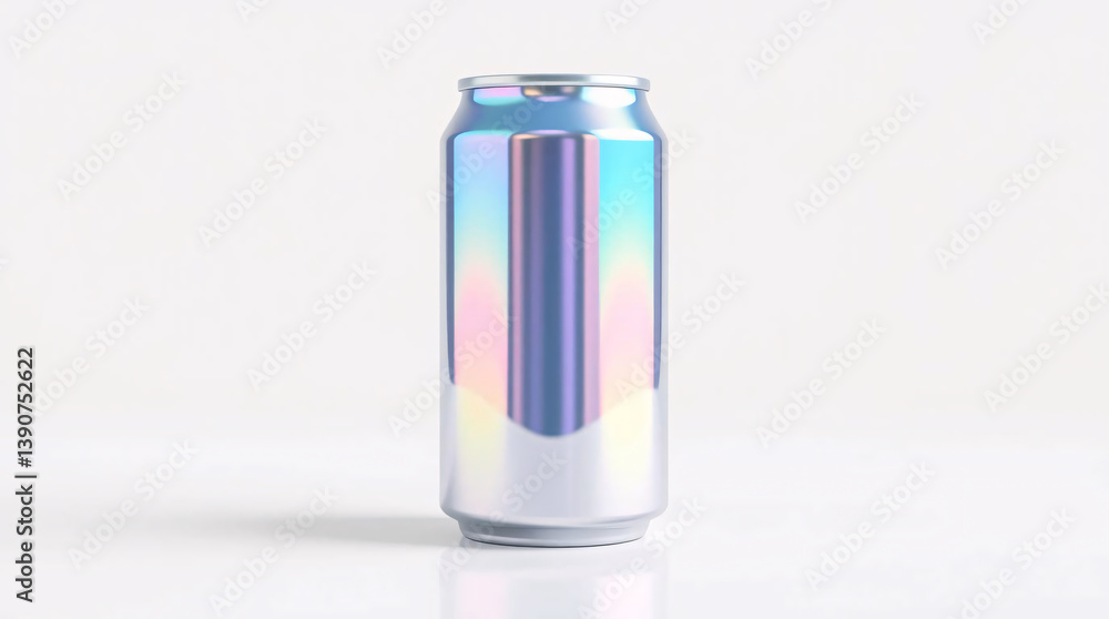 Iridescent, can, soda, drink, beverage, aluminum, metallic, shiny, reflective, rainbow, gradient, holographic, prismatic, colorful, vibrant, modern, sleek, stylish, futuristic, chrome, glossy, lustrou Iridescent, can, soda, drink, beverage, aluminum, metallic, shiny, reflective, rainbow, gradient, holographic, prismatic, colorful, vibrant, modern, sleek, stylish, futuristic, chrome, glossy, lustrou