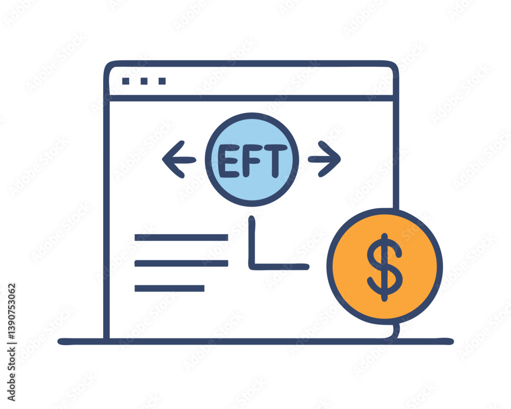 Exchange-Traded Fund (ETF) Icon on Digital Screen Exchange-Traded Fund (ETF) Icon on Digital Screen