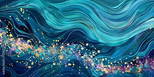 Expressive Floral Pattern in Full Color
