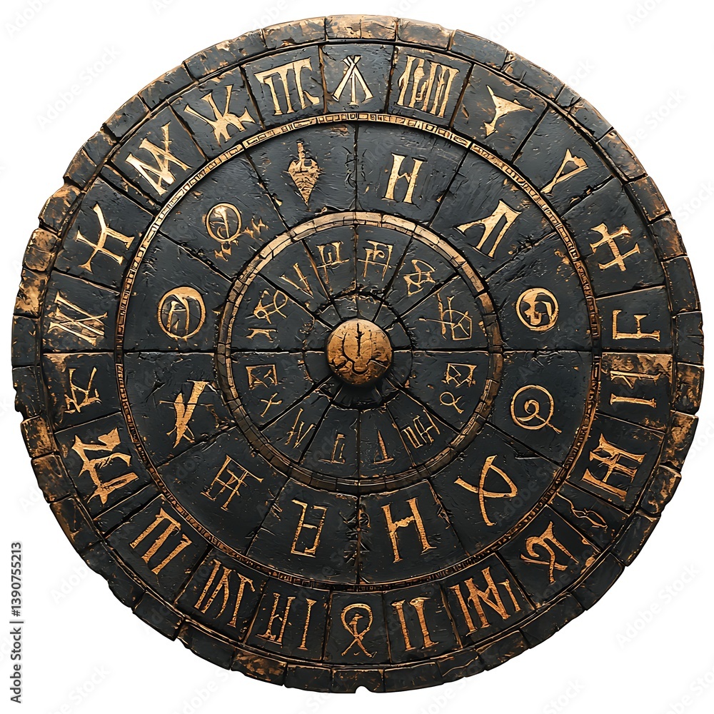Mysterious ancient rune circle high resolution background Mysterious ancient rune circle high resolution background