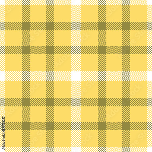 Plaid pattern seamless. Vivid pale gold & Light drab Tartan Fabric Design. 