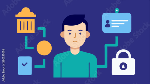 Biometric Security An illustration of a user unlocking their banking app with a fingerprint or facial recognition juxtaposed against traditional locks and keys representing