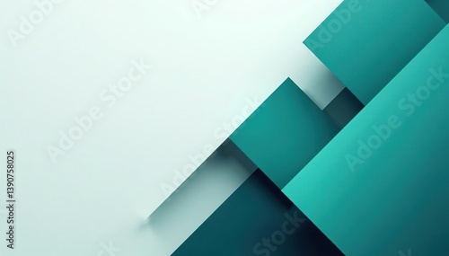 Geometric abstract shapes, modern teal and grey tones, wallpaper, repeat, shape
