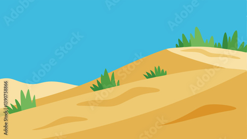 Dune Erosion A depiction of sand dunes with vegetation being swept away by waves demonstrating the gradual loss of coastal defenses due to erosion.