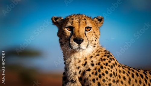 portrait of an alert cheetah acinonyx jubatus madikwe game reserve south africa