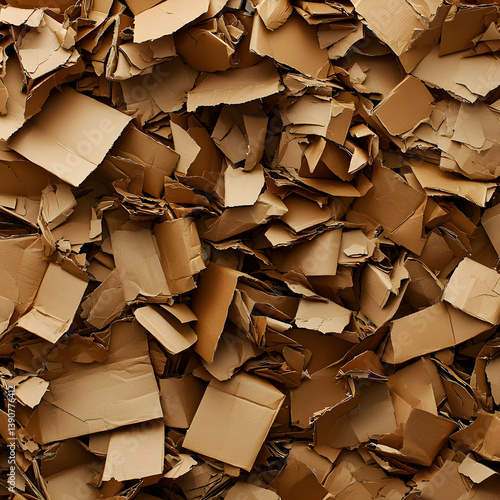 Textured Close-Up Of Brown Cardboard Pieces Creating Abstract Background