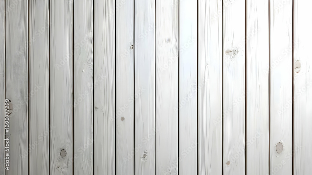Naklejka premium White Vertical Wood Planks Background With Textured Grain and Distressed Paint Weathered Appearance