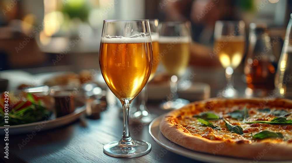 Traditional Italian Pizza and Craft Beer Pairing, Gourmet Dining Experience Traditional Italian Pizza and Craft Beer Pairing, Gourmet Dining Experience