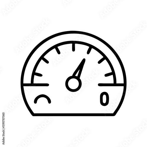 Electronic tachometer control icon