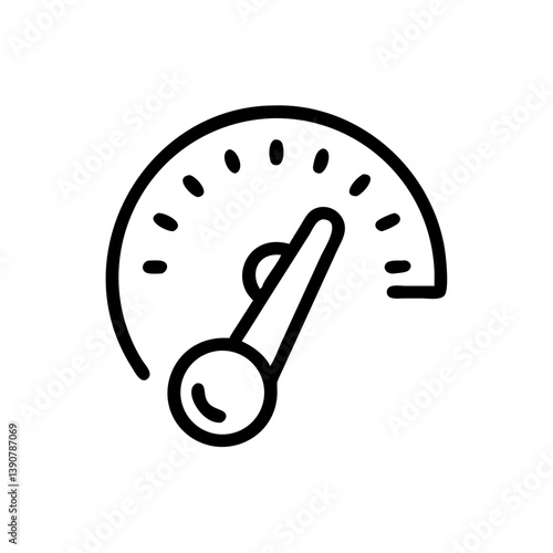 Digital temperature gauge icon