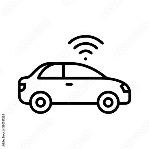The icon of the autonomous car