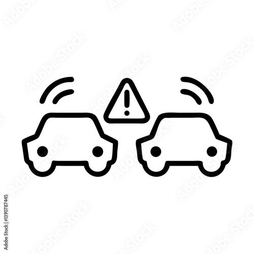 Collision warning system icon