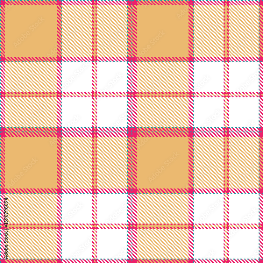 Contemporary Seamless Tartan featuring Pastel cerise and Fire dark cyan Fabric Design Contemporary Seamless Tartan featuring Pastel cerise and Fire dark cyan Fabric Design