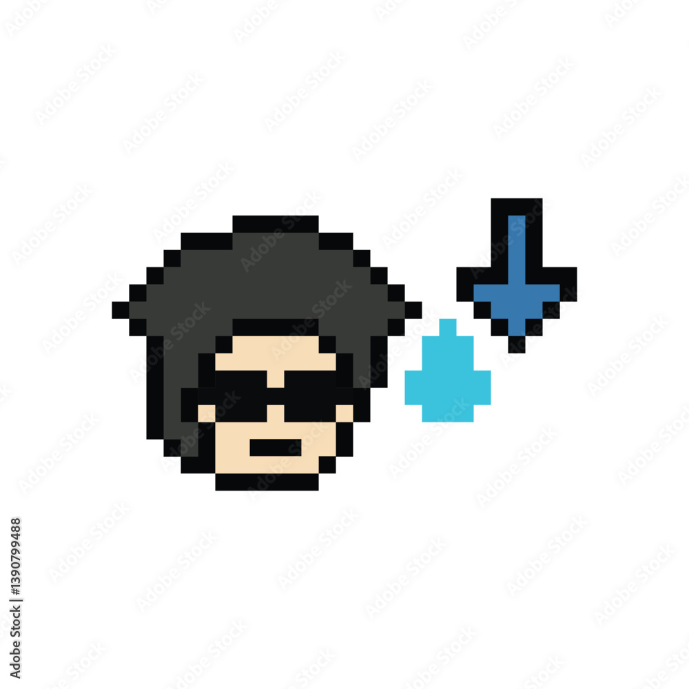 Pixel cartoon 8bit character man sad tired mood stress sick unhappy stress depressed feel decoration 8 bit male boy bored feel 8bit isolated PNG vector. Pixel cartoon 8bit character man sad tired mood stress sick unhappy stress depressed feel decoration 8 bit male boy bored feel 8bit isolated PNG vector.