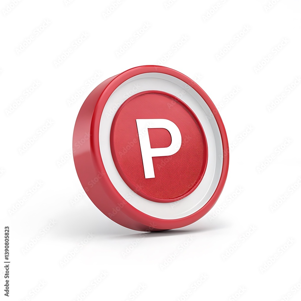 3d icon pintrest red button with a question mark 3d icon pintrest red button with a question mark
